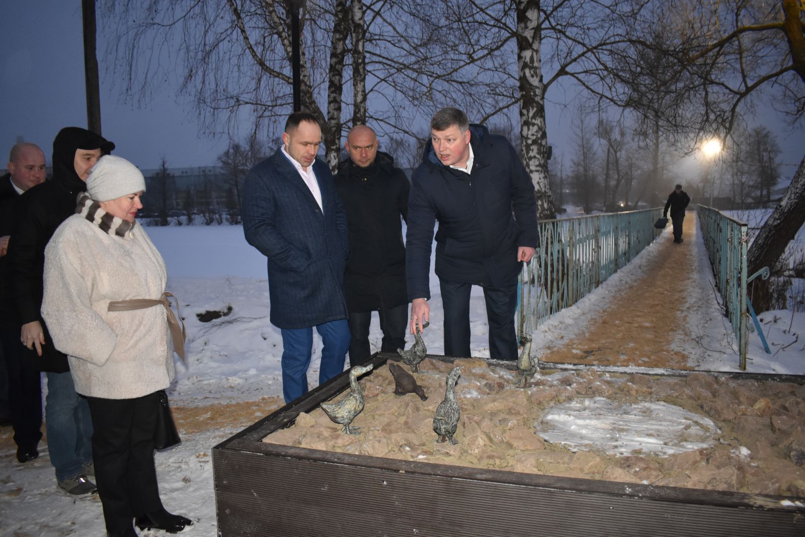 Приёмка набережной в городе Кондрово.